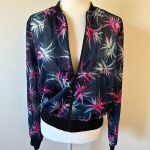 Dryland Sheer Neon tropical bomber style summer jacket